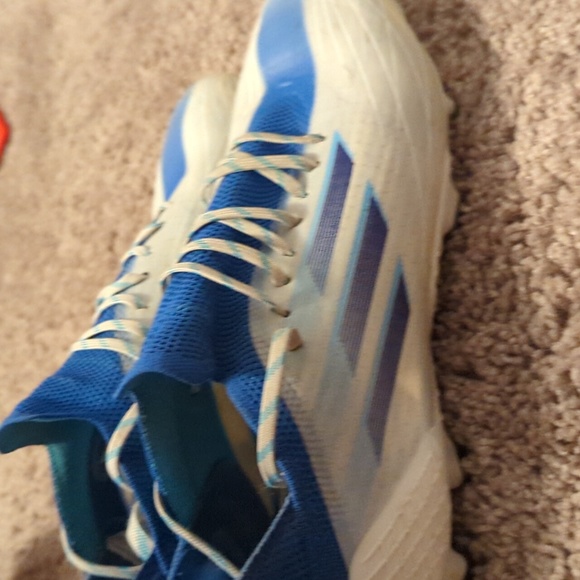 Adidas X Speedflow.1 blue and white soccer cleats - Picture 3 of 10